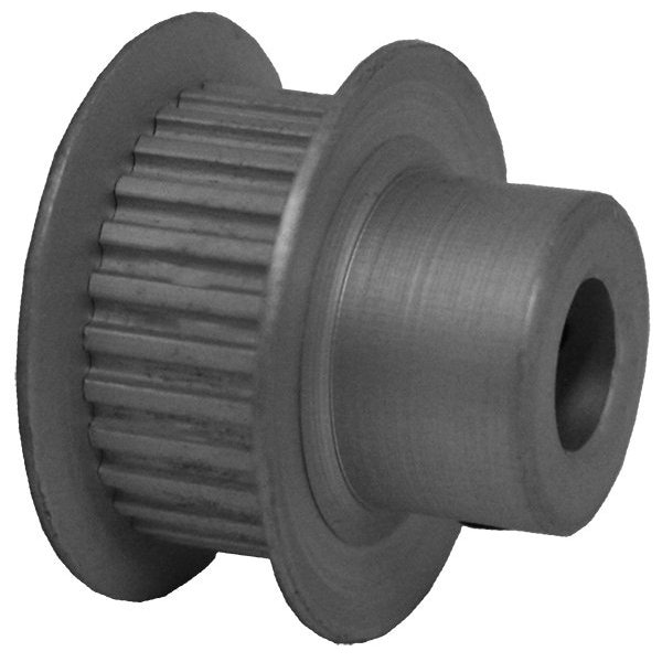 28MP025-6FA3, Timing Pulley, Aluminum, Clear Anodized,